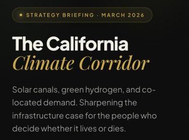 The California Climate Corridor briefing packet, with its first figures.